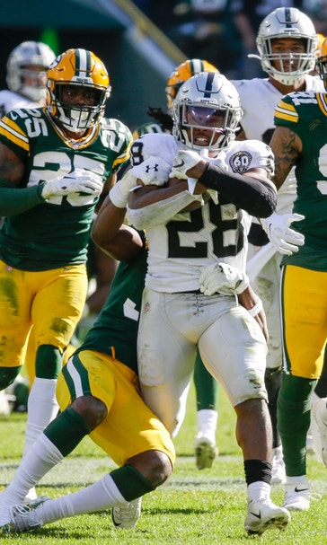 Rookie RB Josh Jacobs carrying heavy load for Raiders